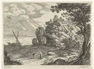 Mirakuløs fangst Italienske landskaber (serietitel) af Willem van Nieulandt (II)