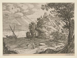 Italienske landskaber; en af 30 plader af Willem van Nieulandt II