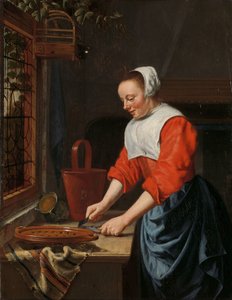 Tjenestepigen af Willem van Odekercken (attributed to)