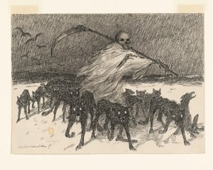 Honger (original titel på objekt) af Willem van Schaik (signed by artist)