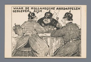 Hvor de hollandske kartofler er blevet af... (titel på objekt) af Willem van Schaik
