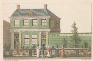 Bygning på østsiden 219 i Zaandam, 1824 Et billede af et nordhollandsk hus i Zaandam / Representation d
