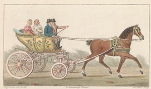 Zaan legevogn, 1824 En Noord-Hollandsch Speelwagen aan de Zaan / Voiture de plaisance, dite Speelwagen au Zaan (titel på objekt)