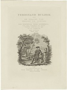 Siddende rejsende og en dreng i et landskab Titelside for: J.G. Tobler, Ferdinand Dulder, 1838