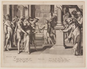 Susanna Before Daniel, plade 3 fra Retfærdighedens Troner (Thronus Iustitiae)