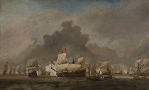 Søslag mellem Michiel Adriaensz de Ruyter og hertugen af York på den kongelige prins under slaget ved Solebay, 7. juni 1672: episode fra den tredje engelsk-hollandske krig