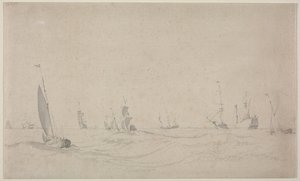 Forsendelse på et barsk sø af Willem van de Velde