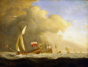 Gruppe af britiske kongelige yachter på havet
