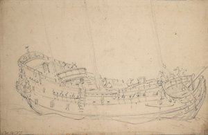 Portræt af en engelsk femmer, ca. 1675 (grafit)