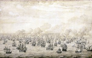 Det første slag ved Schooneveld, 28. maj 1673 af Willem van de the Elder Velde