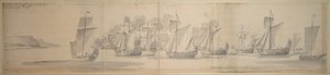 Maria af Modenas rejse fra Calais til Dover, 21. november/1. december 1673 af Willem van de the Elder Velde