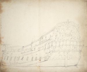 Portræt af en engelsk fjerdeklasses elev, ca. 1675 (grafit)