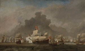 Slaget ved Solebay, 7. juni 1672 af Willem van de the Younger Velde