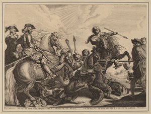 Ulvejagten af Willem van der Leeuw after Sir Peter Paul Rubens