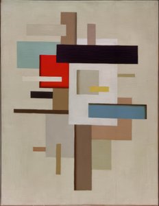 På gul baggrund af Willi Baumeister