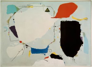 Monturi på rød og blå af Willi Baumeister