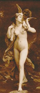 Ungdom og kærlighed (fotogravure) af William Adolphe (after) Bouguereau