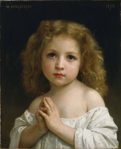 ""Portræt af en lille pige med hænder foldet i bøn"" Maleri af William-Adolphe Bouguereau (1825-1905) 1878 National Museum of Western Art, Tokyo Japan af William Adolphe Bouguereau