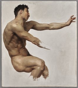 Studie af Satyr til Nymfer og Satyr, c.1873 (olie på lærred) af William-Adolphe Bouguereau
