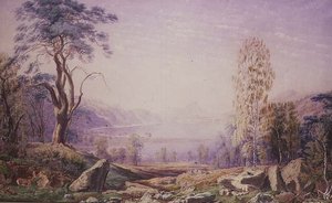 Loch Garry, Invernesshire, efterår 1856 af Joseph Mallord William Turner