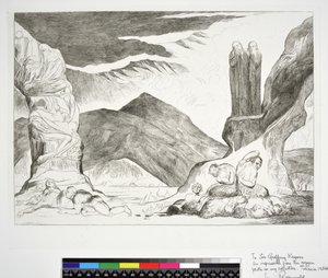 The Circle of the Falsifiers: Dante og Virgil, der dækker deres næser på grund af stanken, Inferno, Canto XXIX, illustration til 