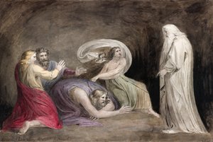 The Witch of Endor Raising the Spirit of Samuel. af William (after) Blake