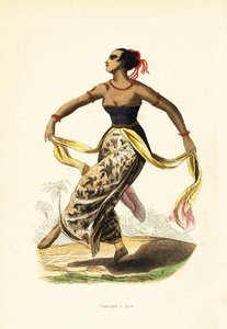 Ronggeng eller rongging, dansende pige fra Java, Indonesien