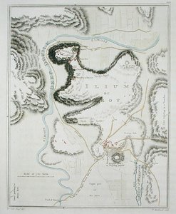 Plan over byen Troy, fra 