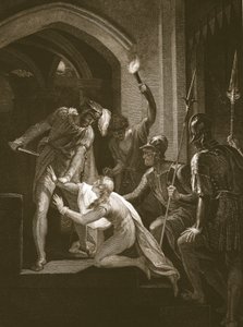 Arthurs død, indgraveret af J. Fittler, illustration fra David Humes 