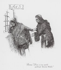 Shakespeares Romeo og Julie: 3. akt (litho) af William (after) Hatherell