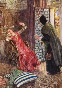 Shakespeares Romeo og Julie: Akt III, scene II (farvelitografi)