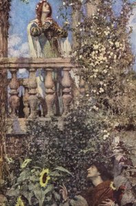 Shakespeares Romeo og Julie: Akt II, scene II (farvelitografi)