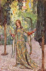 Shakespeares Romeo og Julie: Akt II, scene V (farvelitografi)