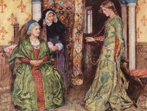 Shakespeares Romeo og Julie: Første akt, tredje scene (farvelitografi)