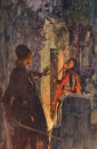 Shakespeares Romeo og Julie: Akt V, Scene III (farvelitografi)