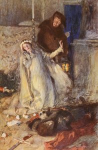 Shakespeares Romeo og Julie: Akt V, scene III (farvelitografi)