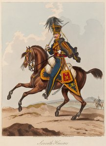 Seventh Husars (akvatint, farvet)