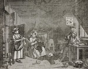Ramt digter, efter maling af William Hogarth