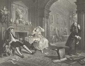 Ægteskab a la Mode af William (after) Hogarth