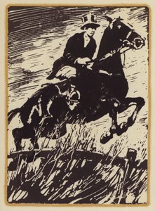Illustration til Memoirs of a Fox-Hunting Man af Siegfried Sassoon (træsnit) af William (after) Nicholson