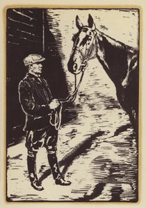 Illustration til Memoirs of a Fox-Hunting Man af Siegfried Sassoon (træsnit) af William (after) Nicholson