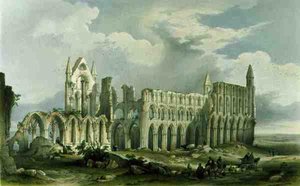 Whitby Abbey fra det sydvestlige, fra 