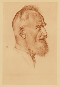 Portræt af George Bernard Shaw (litografi) af William (after) Rothenstein
