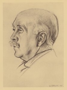 Portræt af Max Beerbohm (litografi) af William (after) Rothenstein