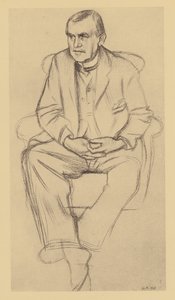 Portræt af Philip Wilson Steer (litografi) af William (after) Rothenstein