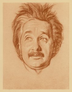 Portræt af professor Albert Einstein (litografi) af William (after) Rothenstein