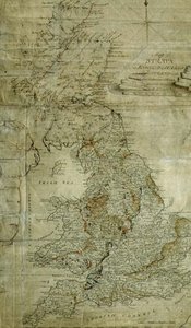 Kort over lag i England, Wales og en del af Skotland, indgraveret af John Cary, ca. 1802-3 (gravering) af William (after) Smith