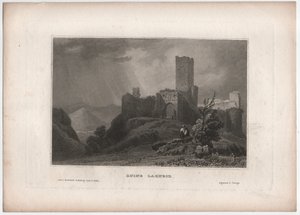 Ruin Lahneck af William (after) Tombleson