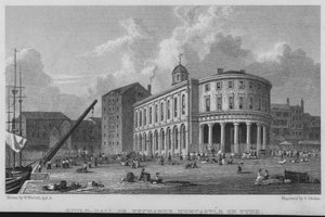 Guild-Hall eller Exchange, Newcastle on Tyne (gravering) af William (after) Westall