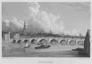 Newcastle (gravering) af William (after) Westall